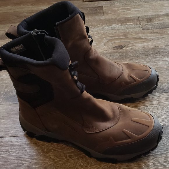 Mens Merrell Zip Up Boots Coldpack Ice 